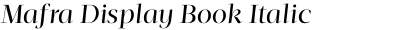 Mafra Display Book Italic